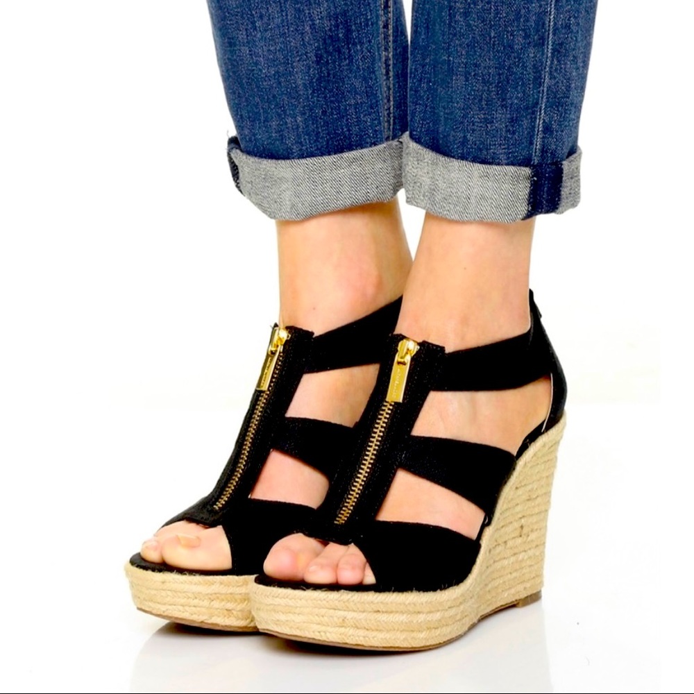 Michael Kors Damita black wedges